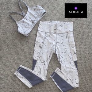 Athleta Leggings and Bra Set